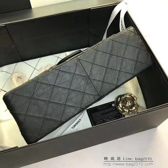 香奈兒CHANEL 226 進口大象紋胎牛皮金銀扣單肩斜挎鏈條包 DSC2033